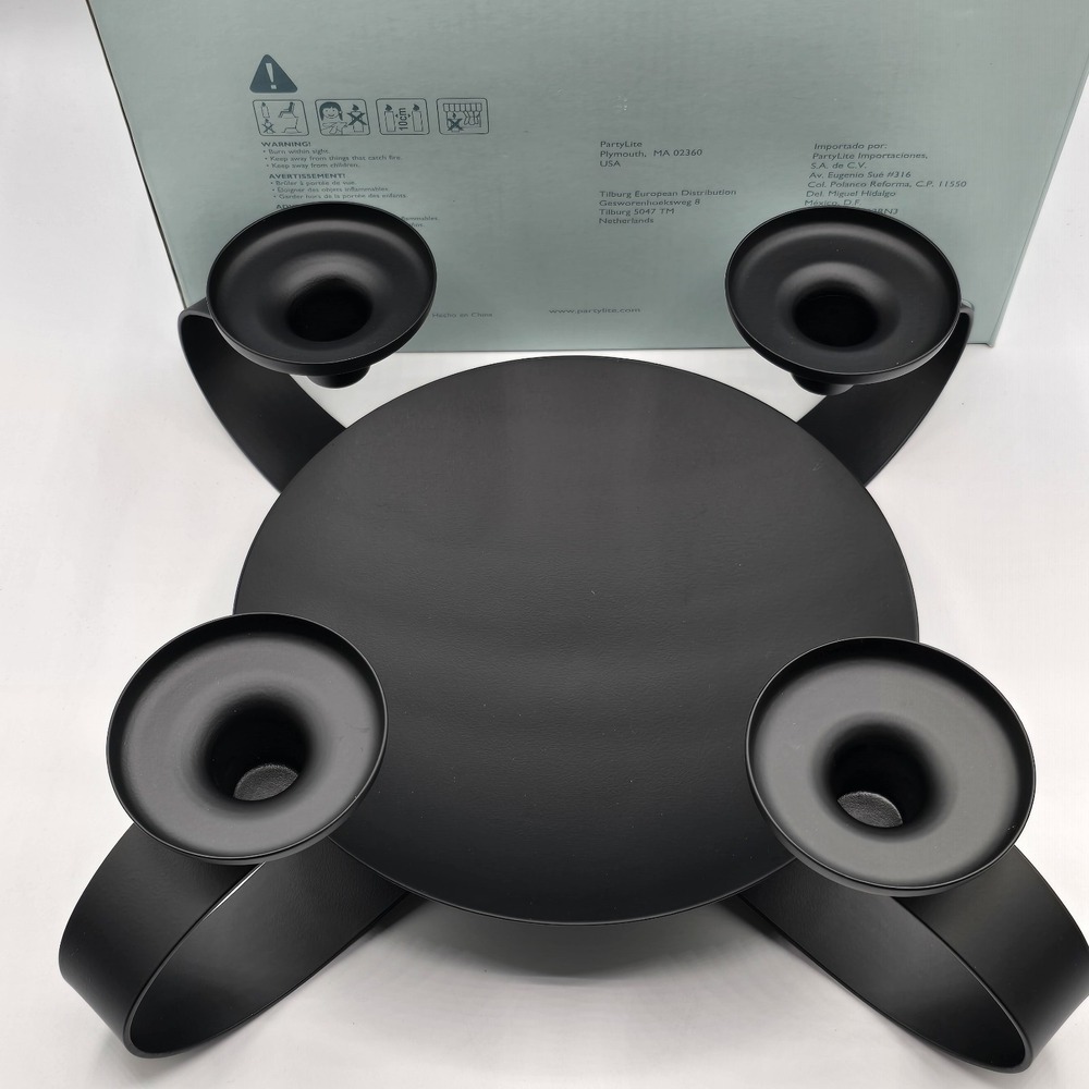 Partylite Contemporary Candle Holder‎ New P90350 Black - Picture 2 of 5